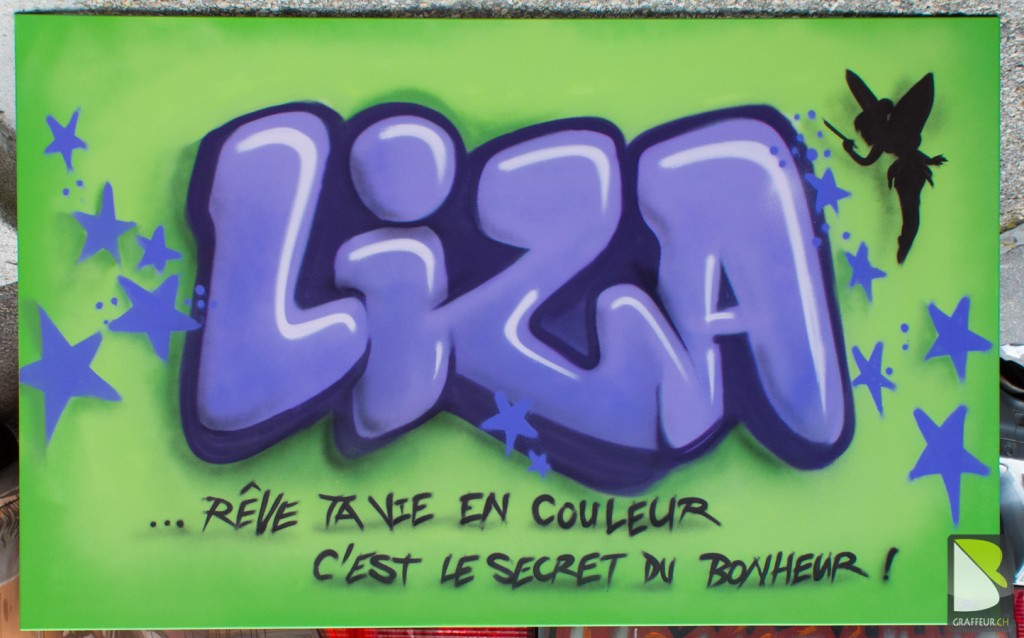 Tableau Liza Graffiti Fee clochette