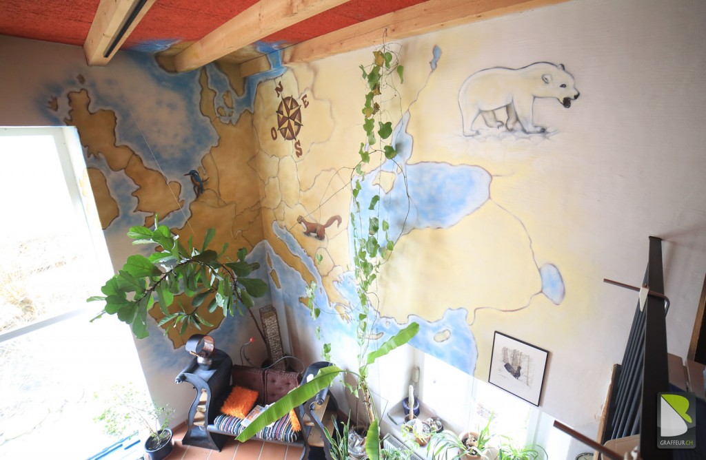 worldmap-Fribourg-maison-fresque-mural