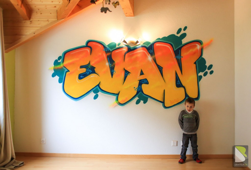 Chambre Graffiti suisse evan enfant