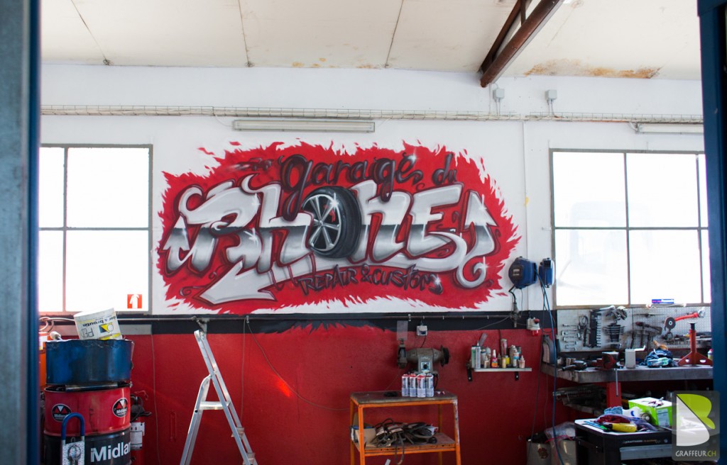 Garage Voiture Valais Graffiti