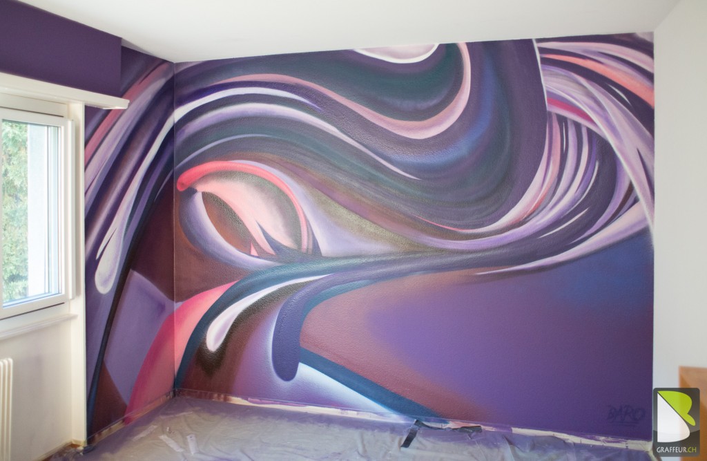 Chambre Graffiti peinture abstrait suisse_