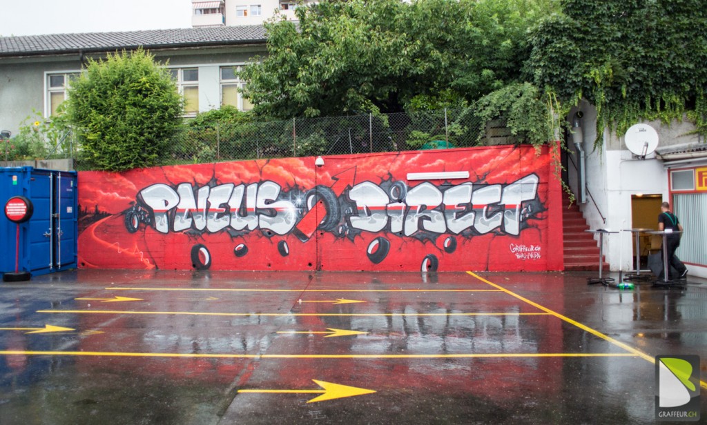 Graffiti Suisse Lausanne Renens Entreprise Pneus Direct