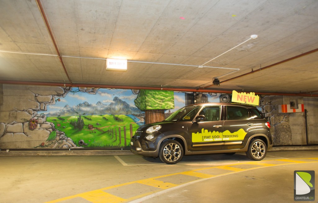 Fiat 500L RG automobiles Fribourg Graffiti Graffeur