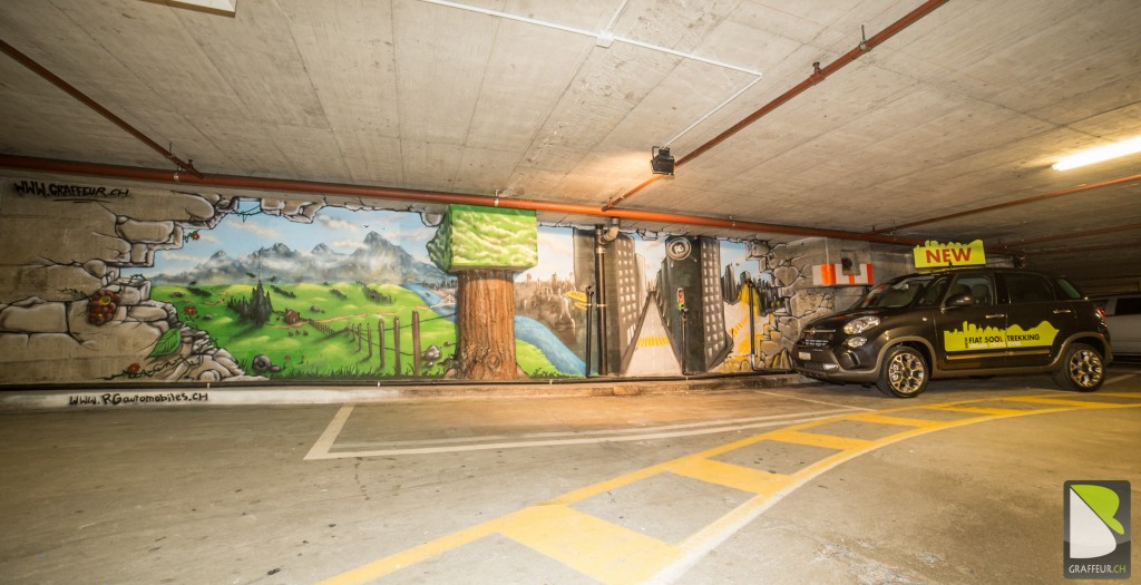 Fiat 500L RG automobiles Fribourg Graffiti Graffeur-5