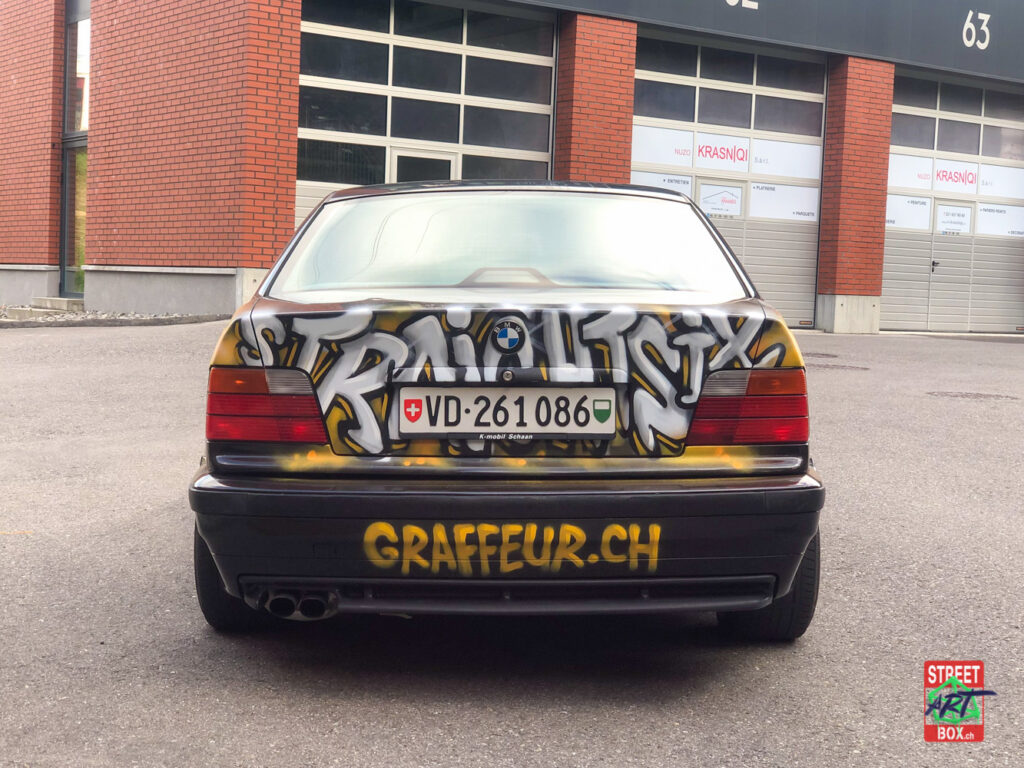 BMW-Graffiti-Street-art-car-Straight-six-Graffeur-suisse