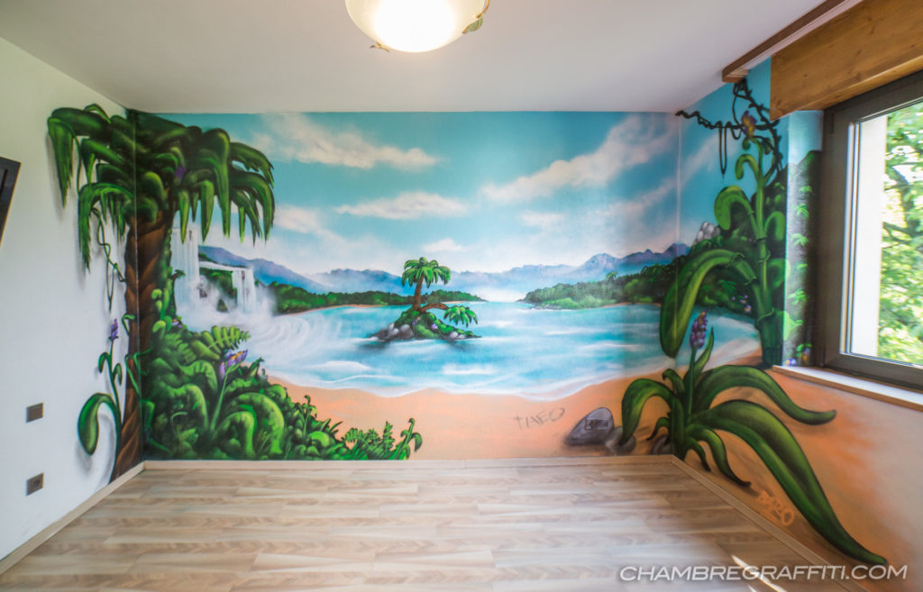 Chambre graffiti jungle
