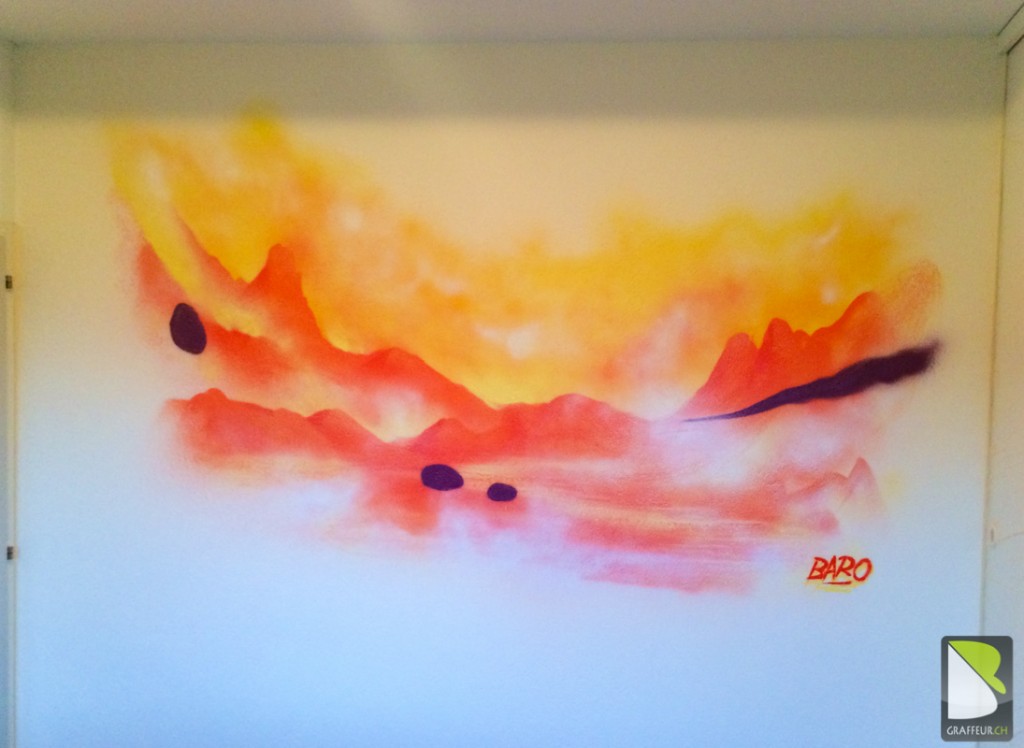 Graffeur-mur-Abstrait