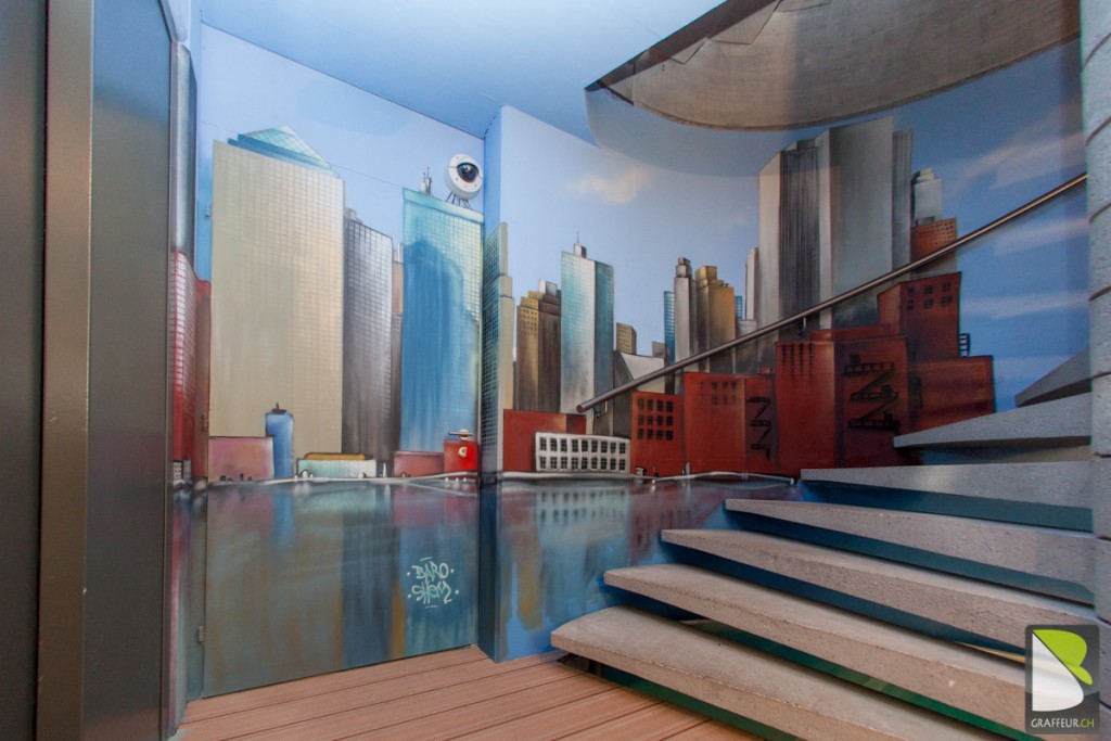 Graffiti-Escalier-decor-trompe-loeil-newyork-Montreux-2
