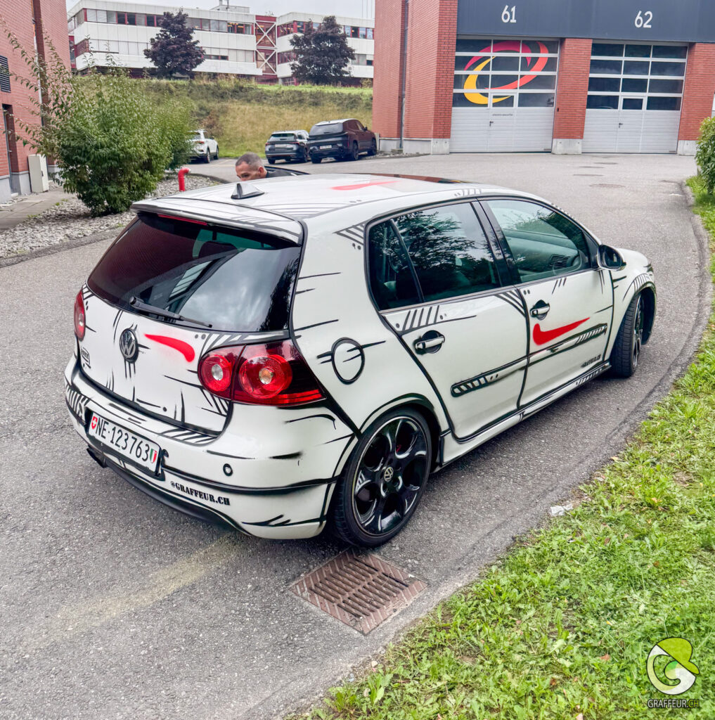 Manga-Bd-golf-Gti-Noir-Blanc-Graffeur-Lausanne