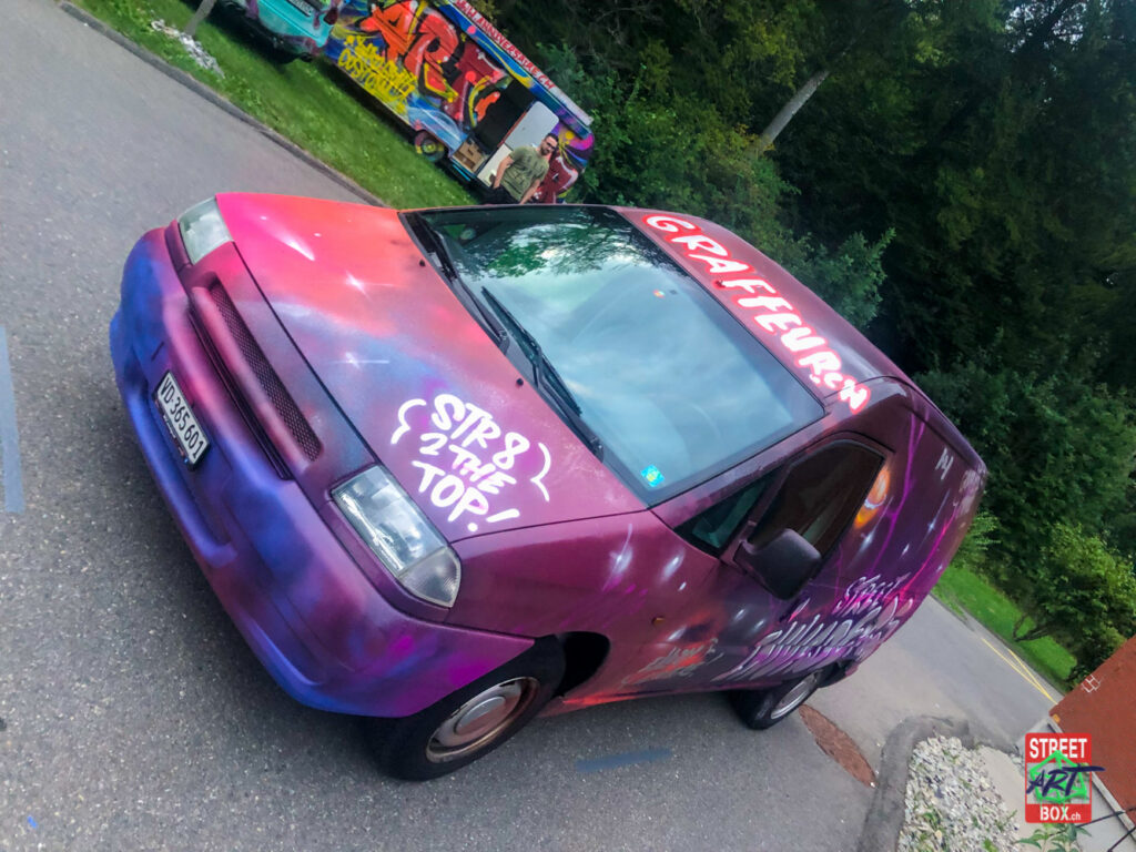 Peugeot-Partner-Voiture-Graffiti-Street-art-car-Suisse-Graffeur-avant