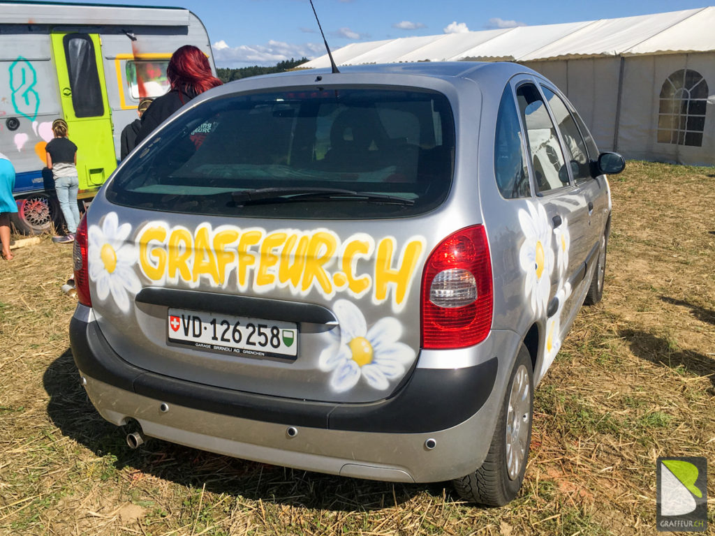 Picasso-Graffiti-Flower-Margerites-Voiture