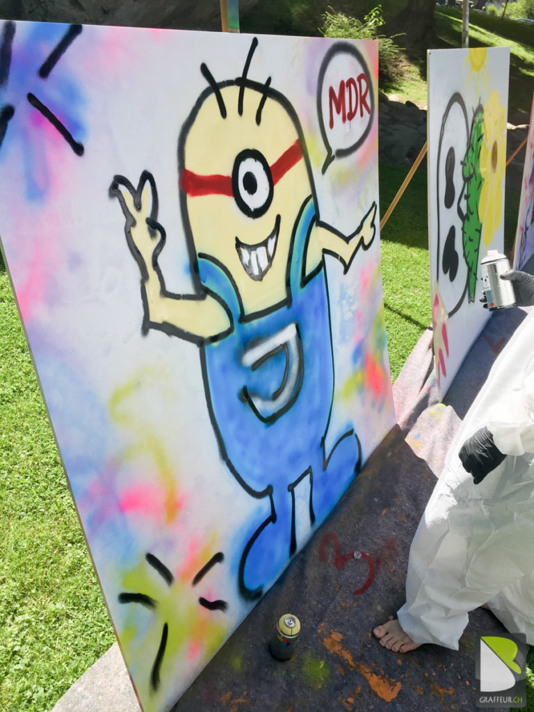 Team-building-Graffiti-Minion-Fribourg