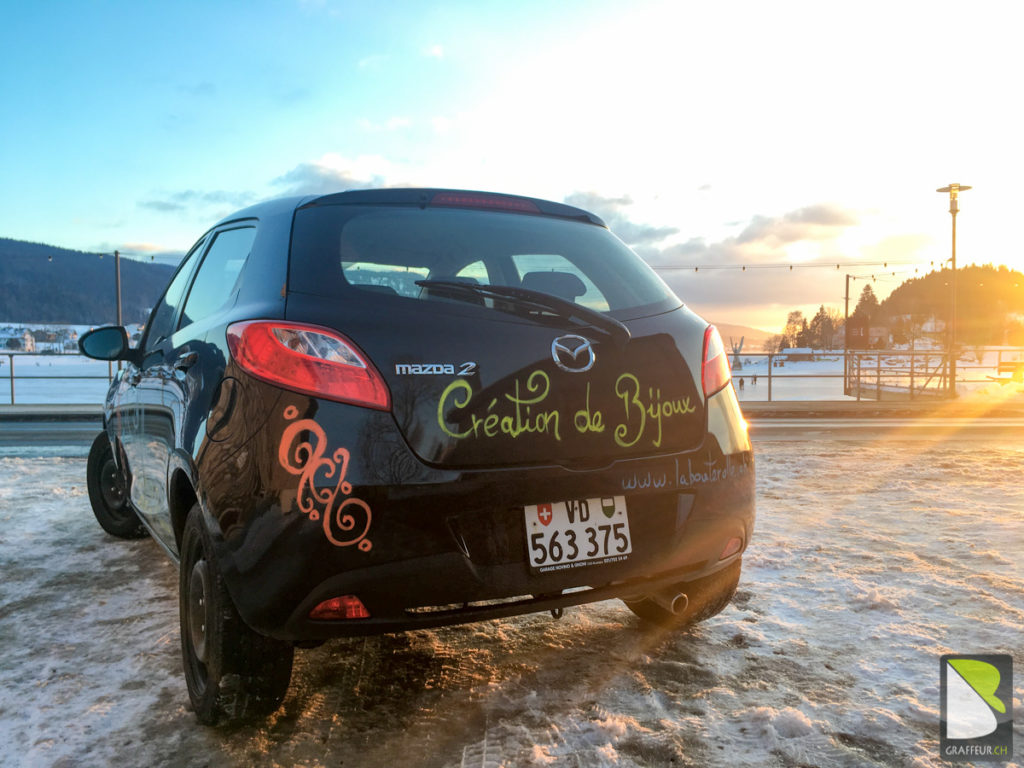 Voiture-Bijouterie-publicite-peinture-Bijoux-Vallée-de-joux