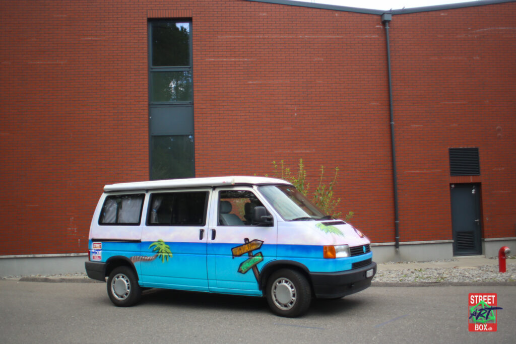 Vw-t4-Plage-Voiture-Graffiti-Street-art-car-Suisse-Graff